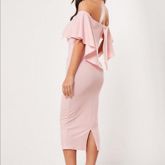 Pink off shoulder dress - Picture 2 of 2